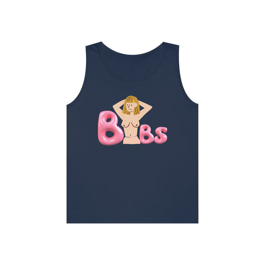 Buubs Navy blue Cotton Tank Top - Breast Cancer Awareness